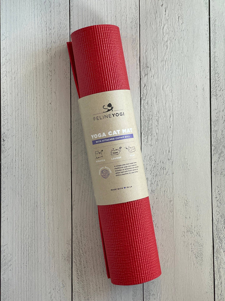 Red Yoga Cat Mat