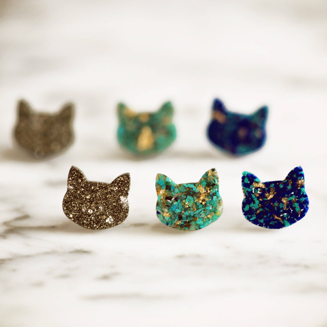 Cat Stud Earrings