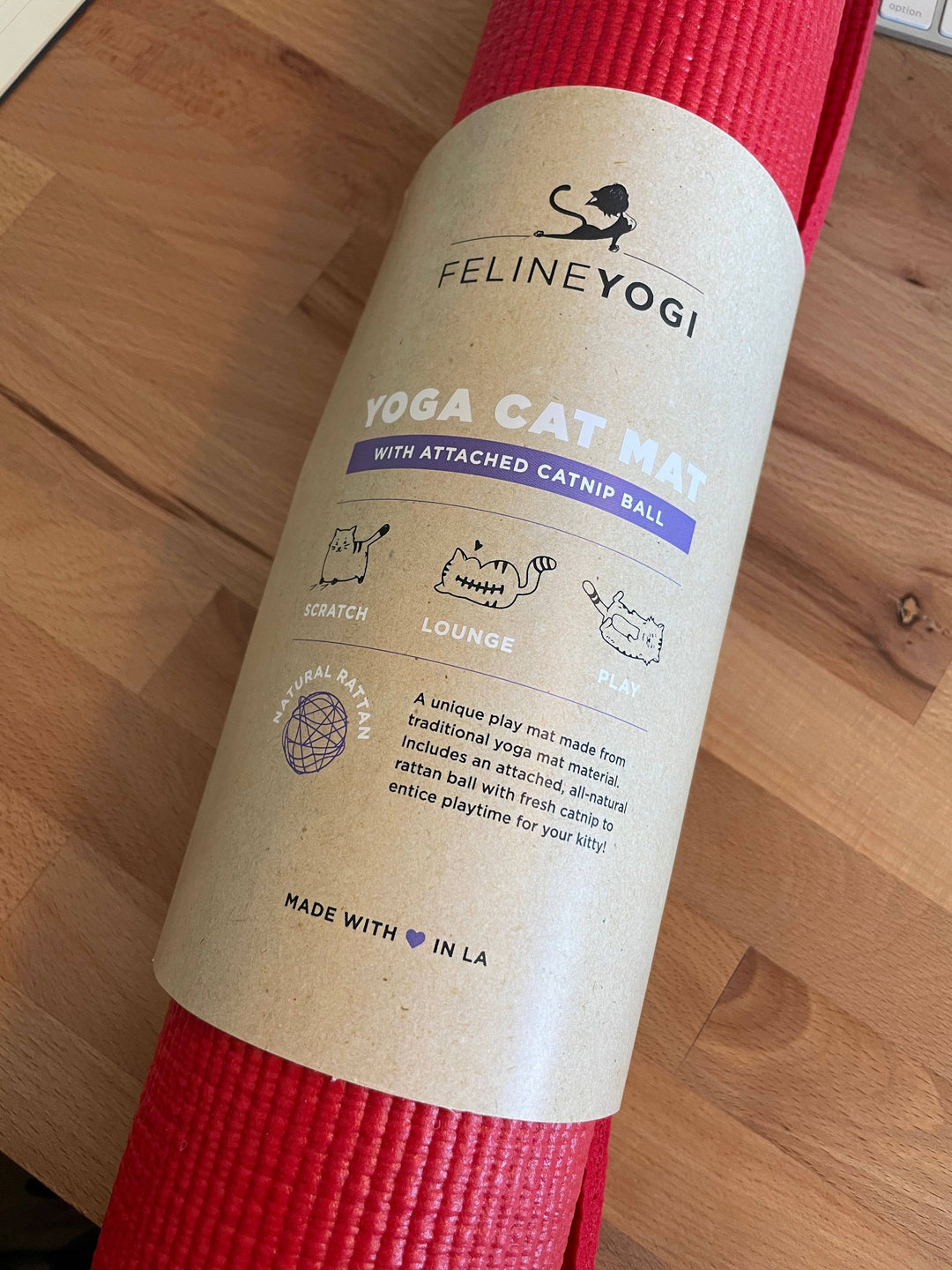 Red Yoga Cat Mat