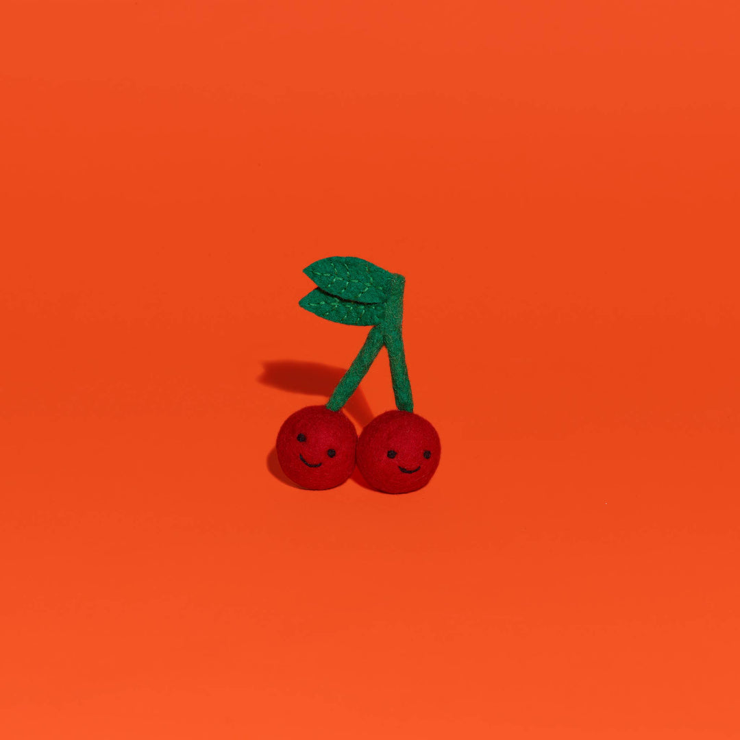 Wool Cherries Cat Toy 