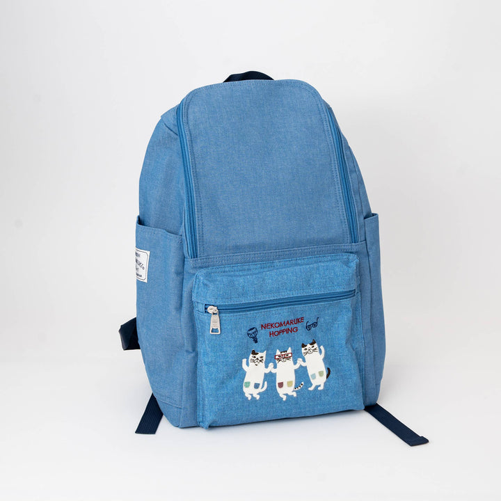 Kusuguru Nekomaruke Embroidered Backpack - Large