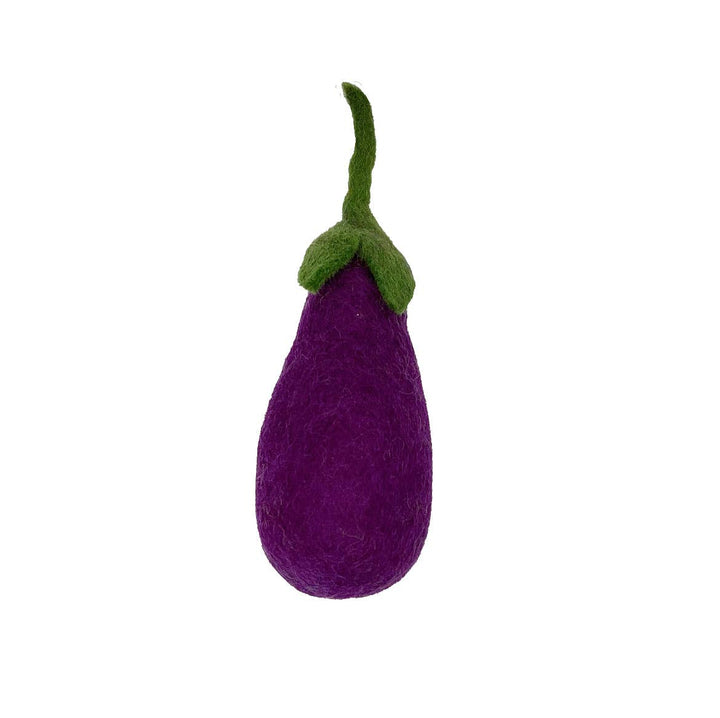 The Aubergine felt cat toy ,handmade from durable felt wool ,this toy is eco-friendly and handmade from ethically sourced materials.