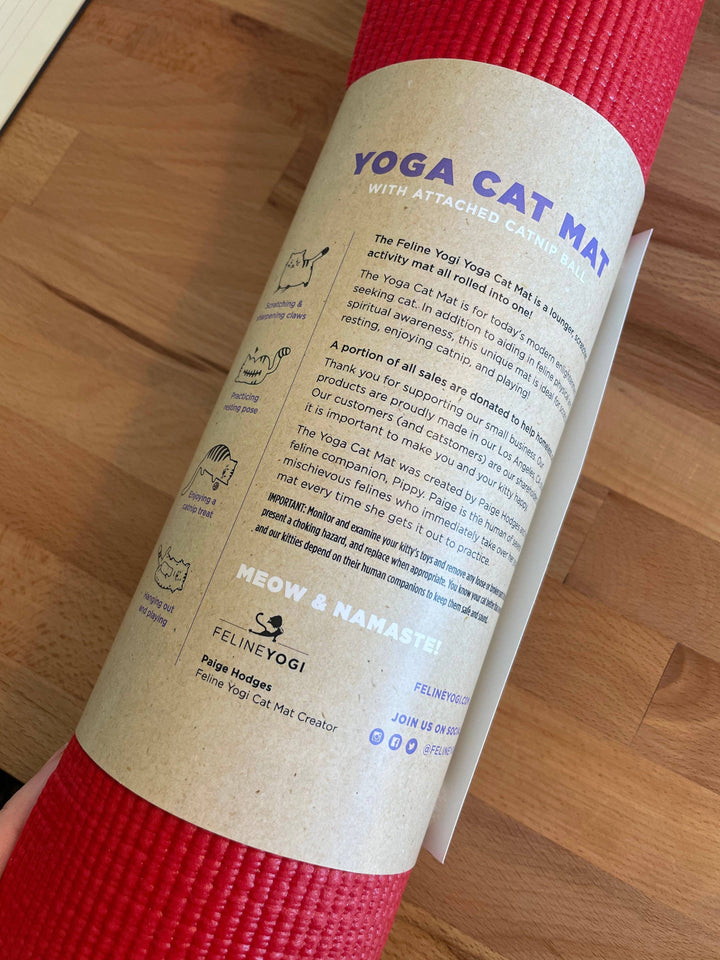 Red Yoga Cat Mat