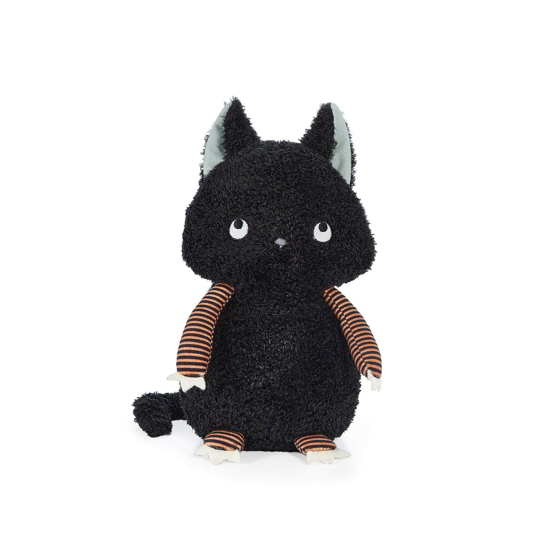 Limited Edition Boo Boo Kitty Cat stuffed animal with soft black fur, orange and black striped arms and legs, glow in the dark ears and eyes.