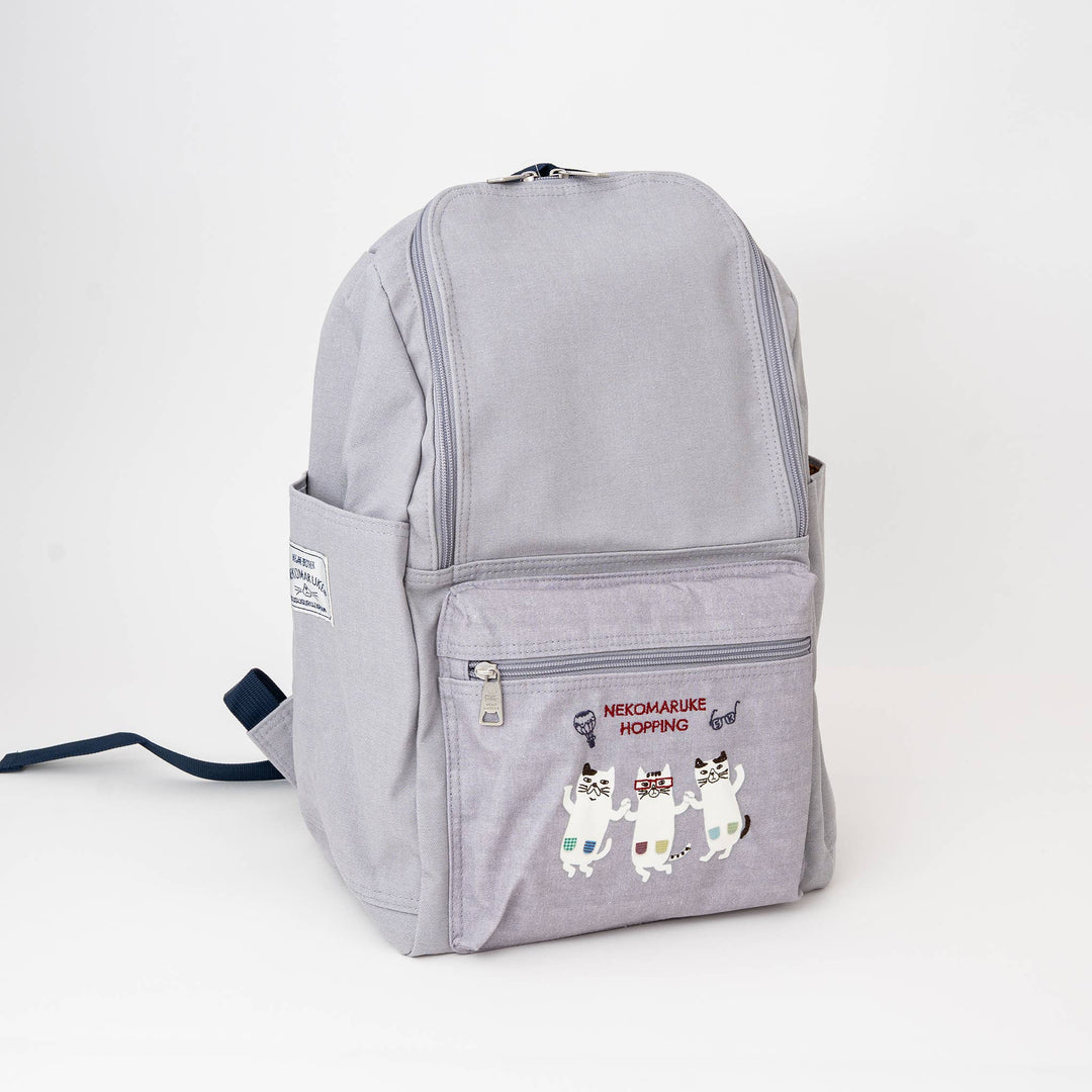 Kusuguru Nekomaruke Embroidered Backpack - Large