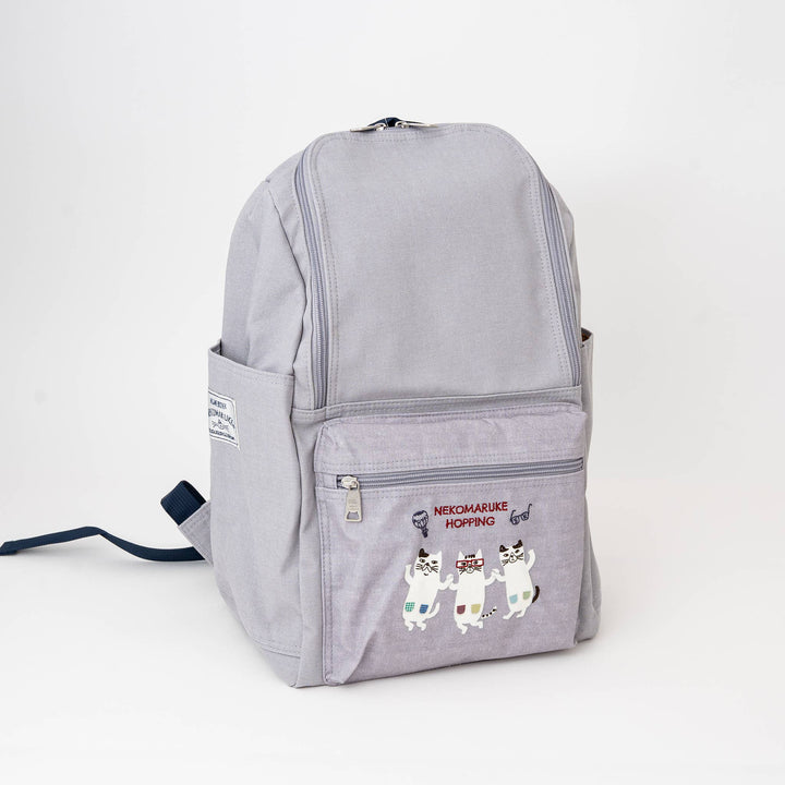 Kusuguru Nekomaruke Embroidered Backpack - Large