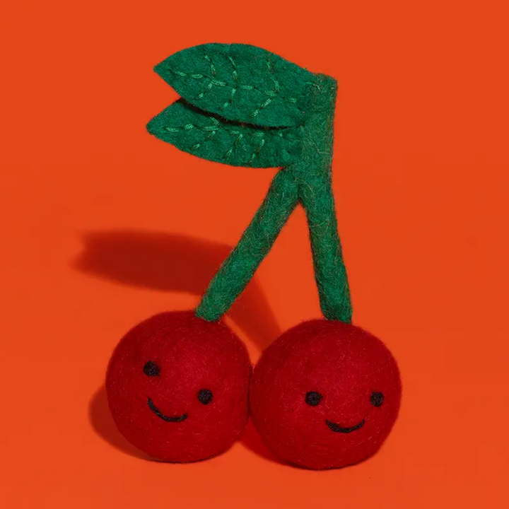 Wool Cherries Cat Toy 