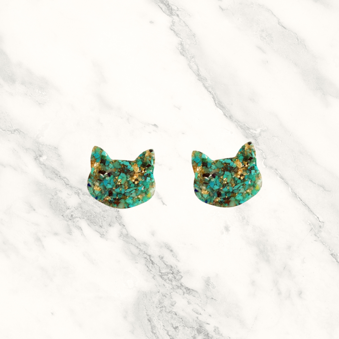 Cat Stud Earrings