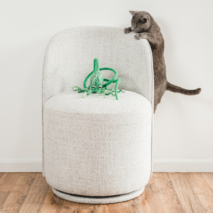 Wool Octopus Cat Toy with 4-Foot Tether