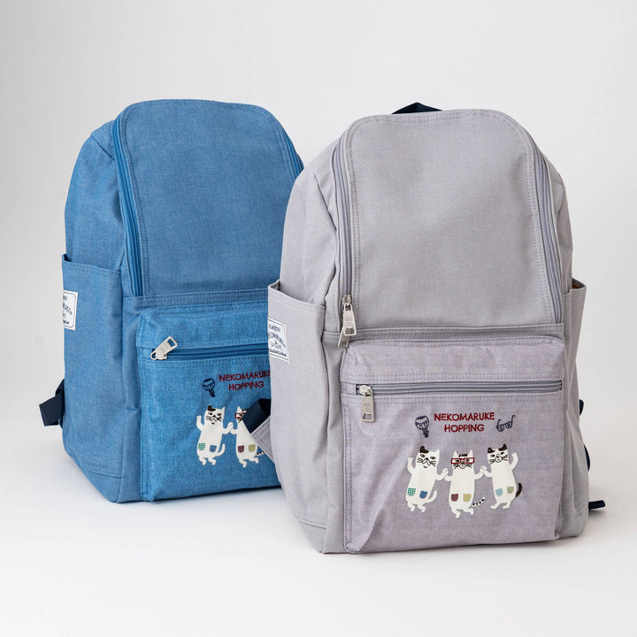 Kusuguru Nekomaruke Embroidered Backpack - Large