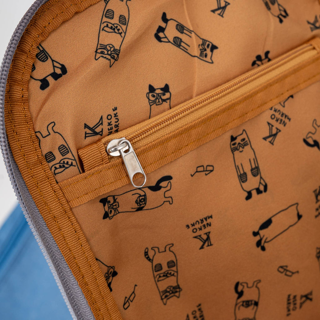 Kusuguru Nekomaruke Embroidered Backpack - Large