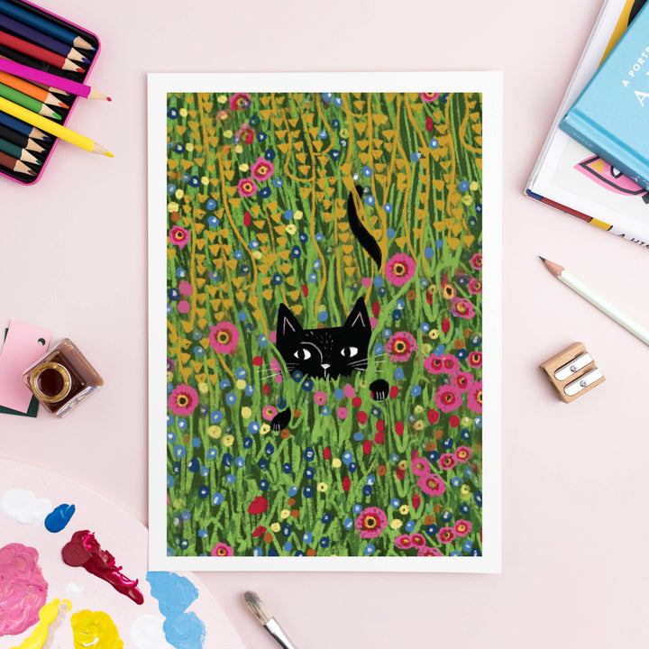 cat art print